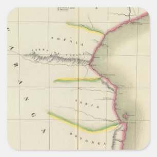 Mozambique, Zimbabwe 49 Square Sticker