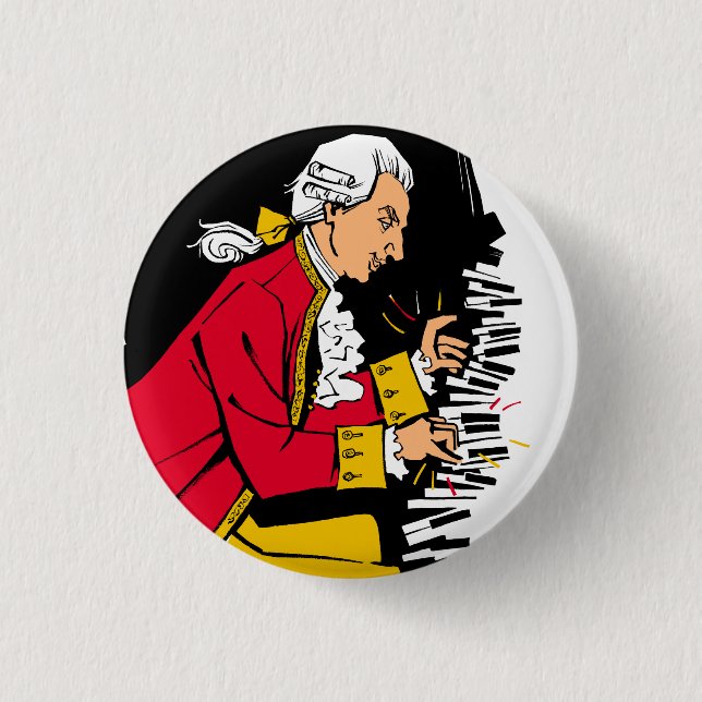 Mozart 1 Inch Round Button (Front)