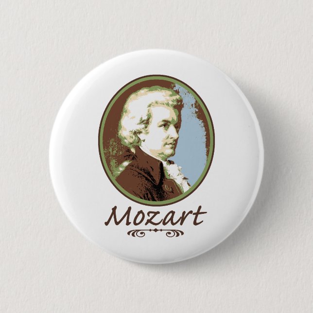 Mozart 2 Inch Round Button (Front)