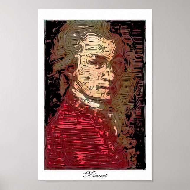 Mozart - A Digital Portrait Poster (Front)