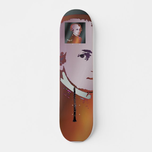 Mozart and Clarinet Skateboard (Front)