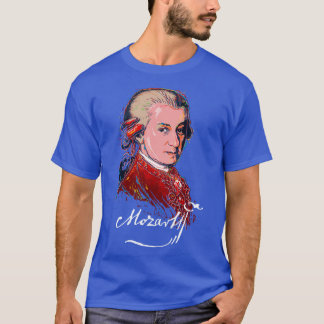 Mozart Colourful Portrait MusicClassicalPiano 1 T-Shirt