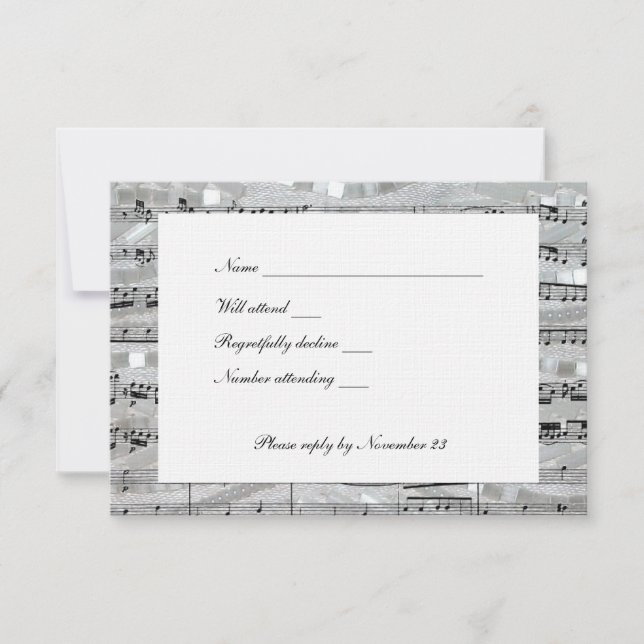 Mozart et Pearls rsvp avec enveloppes (Devant)