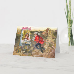 Mozart Finds His Use Greeting Card