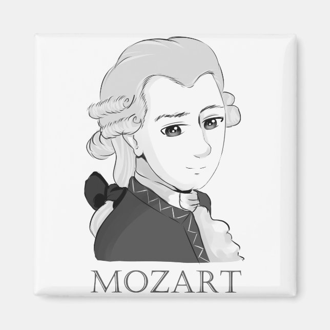 Mozart im Chibi Style Magnet (Front)