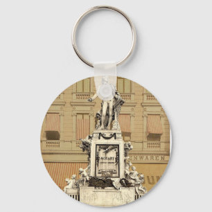 Mozart Monument, Vienna, Austro-Hungary magnificen Keychain