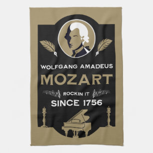 Mozart Music Lover Gift Kitchen Towel