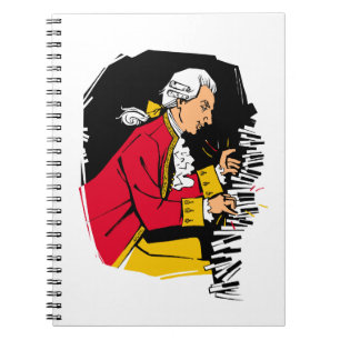 Mozart plays piano notebook