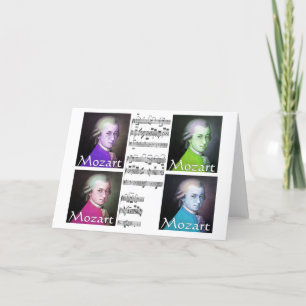 mozart pop art greeting card