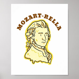 Mozart rella Funny Music Poster de la purée de fro