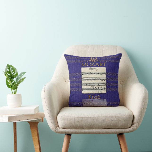 Mozart Requiem Throw Pillow (Chair)