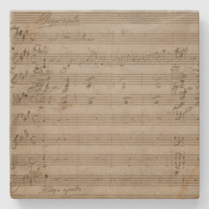 Mozart Violin Concerto Music Manuscript Stone Coaster