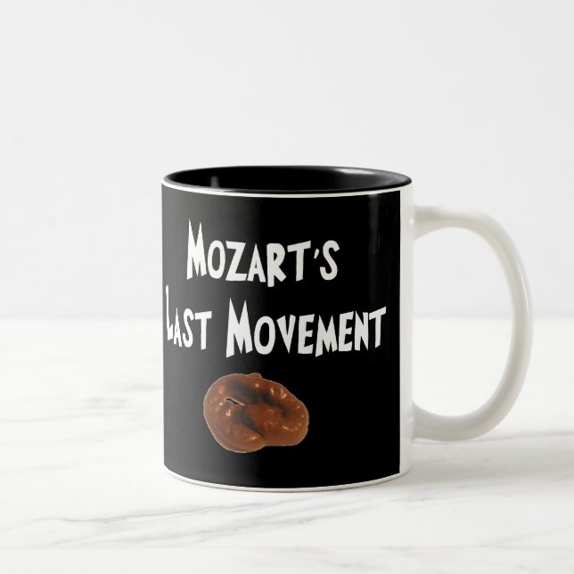 Mozarts Last Movement Hilarious Gifts Two-Tone Coffee Mug (Right)