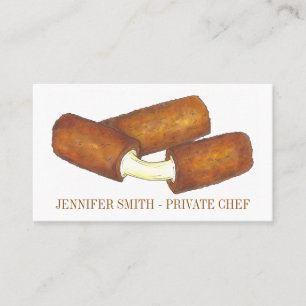 Mozzarella Cheese Sticks Junk Food Cooking Chef Business Card
