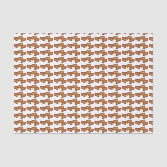 Mozzarella Cheese Sticks Junk Food Foodie Gift Tissue Paper (Front)