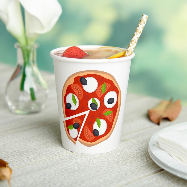 Mozzarella Pizza with Tomato and Basil Paper Cups (Creator Uploaded)