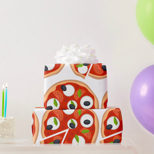 Mozzarella Pizza with Tomato and Basil Wrapping Paper