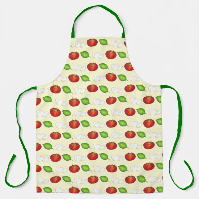 Mozzarella Tomato Basil Italian Food Ingredients Apron (Front)