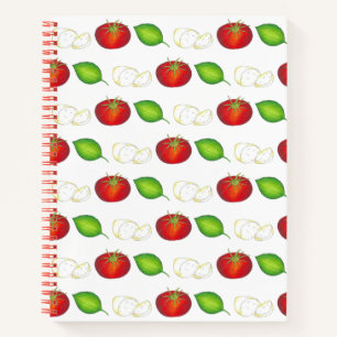 Mozzarella Tomato Basil Italian Kitchen Food Cook Notebook