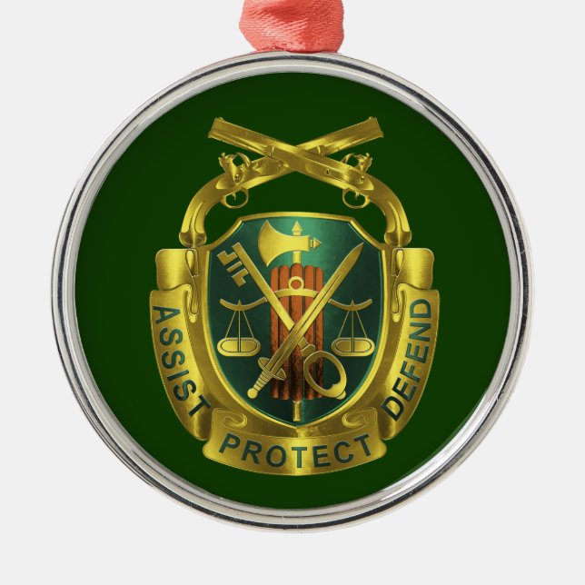 MP Miltiary Police Christmas  Metal Ornament (Front)