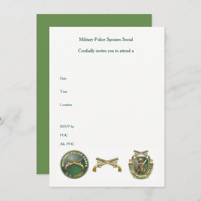MP Spouse Social Invitation (Front/Back)