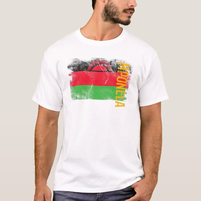 Mponela Malawi Flag For Malawians Men Women Kids T-Shirt (Front)
