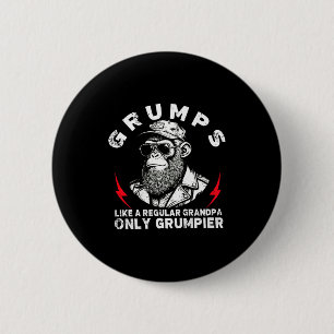 Mps Like A Regular Grandpa Only Mer Monkey (on Bac 2 Inch Round Button