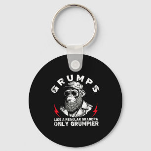Mps Like A Regular Grandpa Only Mer Monkey (on Bac Keychain
