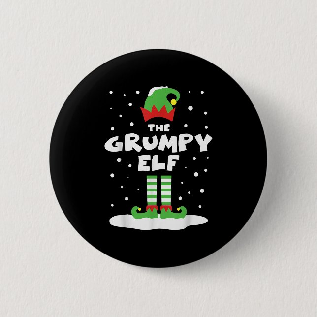 Mpy Elf Matching Group Family Holiday Xmas Costume 2 Inch Round Button (Front)
