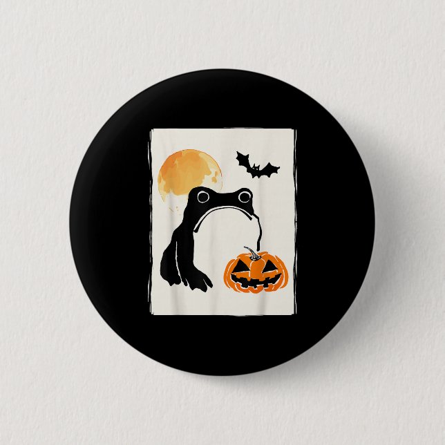 Mpy Frog Japanese Art Men Women Kids Funny Hallowe 2 Inch Round Button (Front)