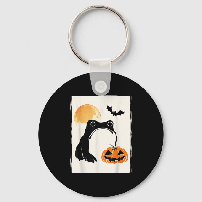 Mpy Frog Japanese Art Men Women Kids Funny Hallowe Keychain (Front)