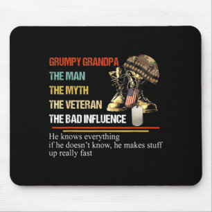 Mpy Grandpa The Man The Myth The Veteran  Mouse Pad