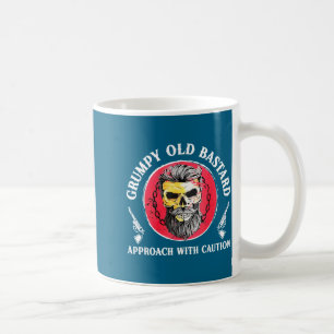Mpy Old Approach With Caution Beard Skull Barber  Coffee Mug
