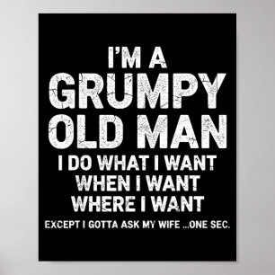 Mpy Old Man Funny Dad Husband Grandpa Humor Poster