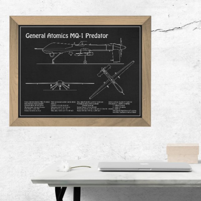 MQ-1 Predator  UAV- Airplane Blueprint PD  Photo Print (Creator Uploaded)