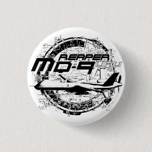MQ-9 Reaper 1 Inch Round Button