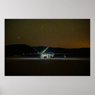 MQ-9 Reaper at Night Poster