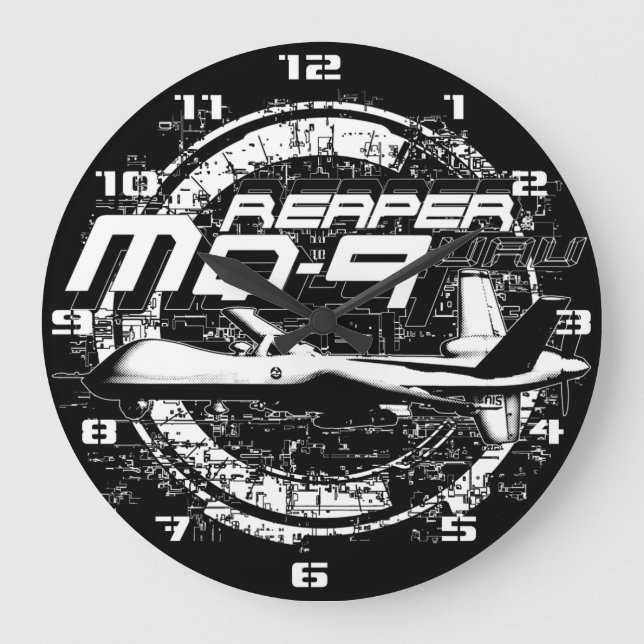 MQ-9 Reaper Large Clock (Front)