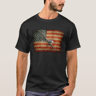 MQ 9 Reaper Military Transport Airplane Flag T-Shirt
