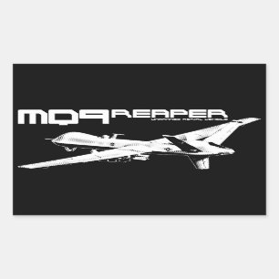 MQ-9 Reaper Rectangle Stickers
