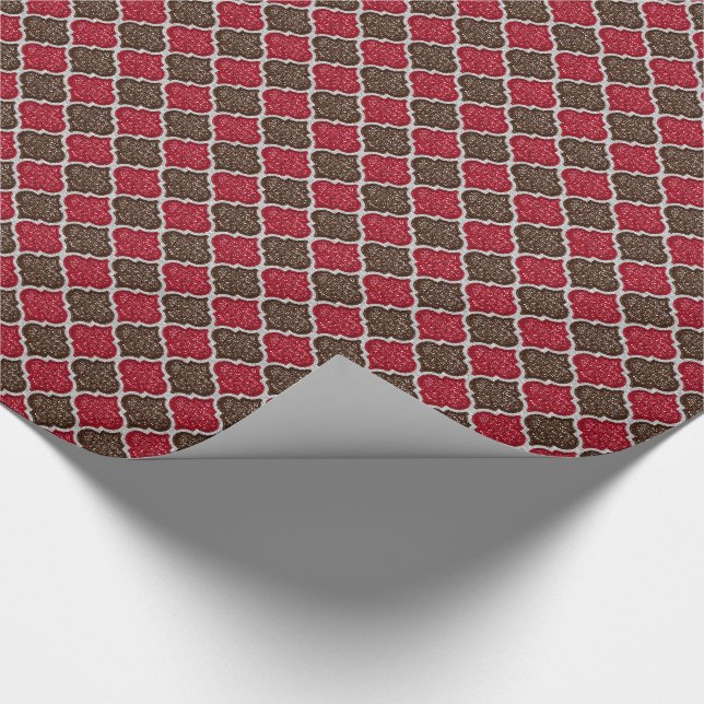 MQF Sequins-Chocolate-Cherry-GIFT WRAP Wrapping Paper (Corner)