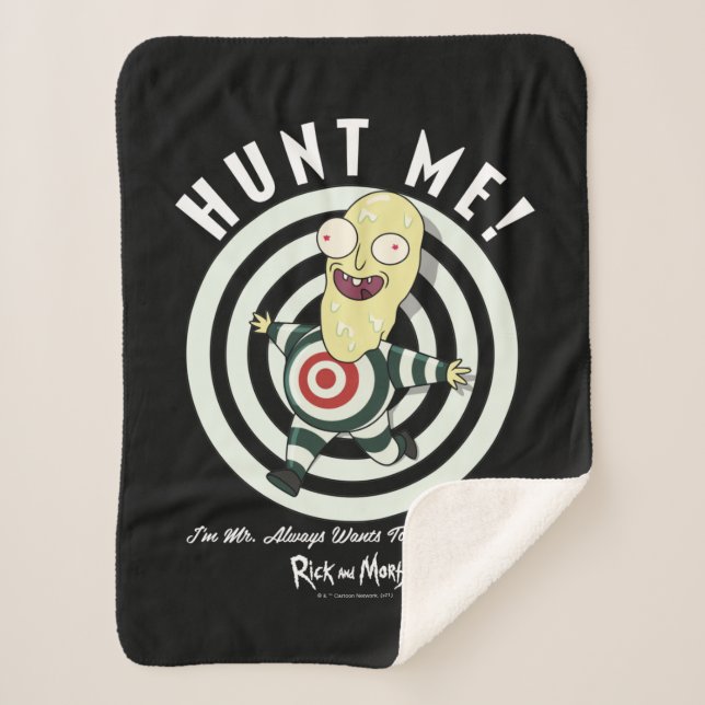 Mr. Always Wants To Be Hunted Sherpa Blanket (Front)