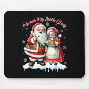 Mr &amp; Mrs Santa Claus Christmas Matching Couple Mouse Pad