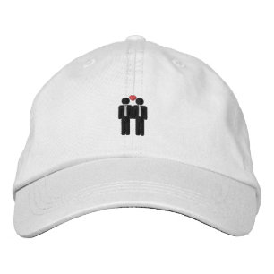 Mr and Mr Gay Pride Love Heart Embroidered Hat