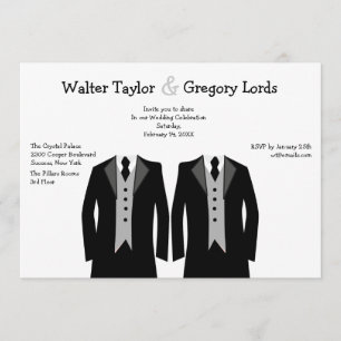 Mr. and Mr. Gay Wedding Invitation