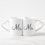 Mr. and Mr. Lovers' Mug Set<br><div class="desc">Mr. and Mrs. Lovers' Mug Set with Mr. written in black script on the front of both mugs.</div>