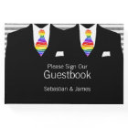 Mr and Mr Suit and Rainbow Ties Gay Wedding Custom