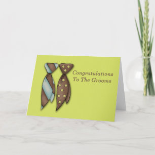 Mr and Mr, Two Grooms Wedding Card