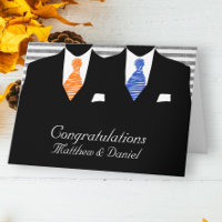 Mr and Mr Two Grooms Wedding Congratulations