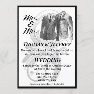 Mr and Mr Wedding Invitation